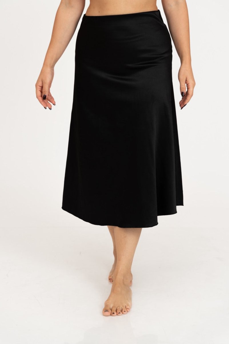 Sophie Satin Skirt - Black