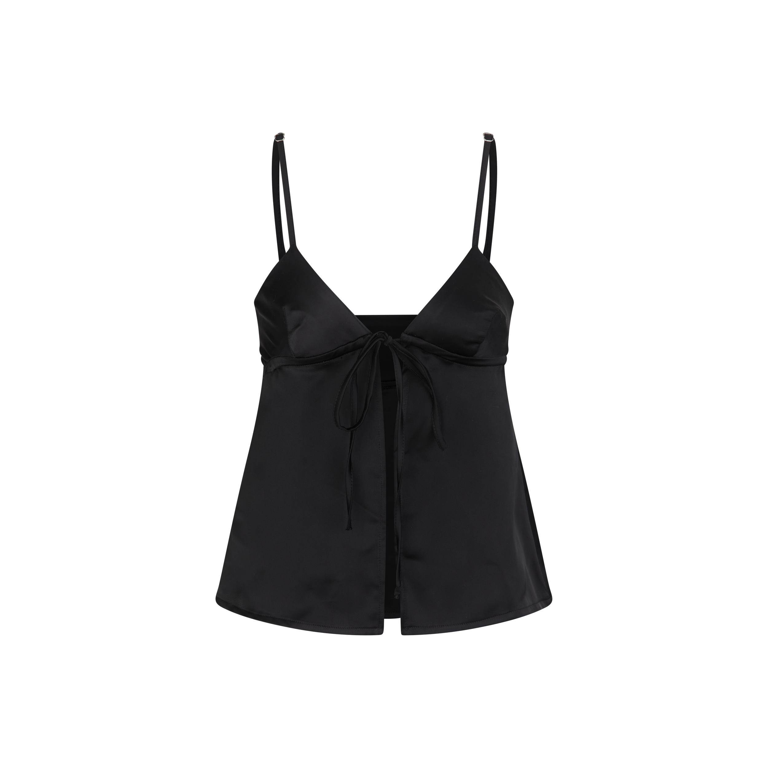 Noir Satin Top