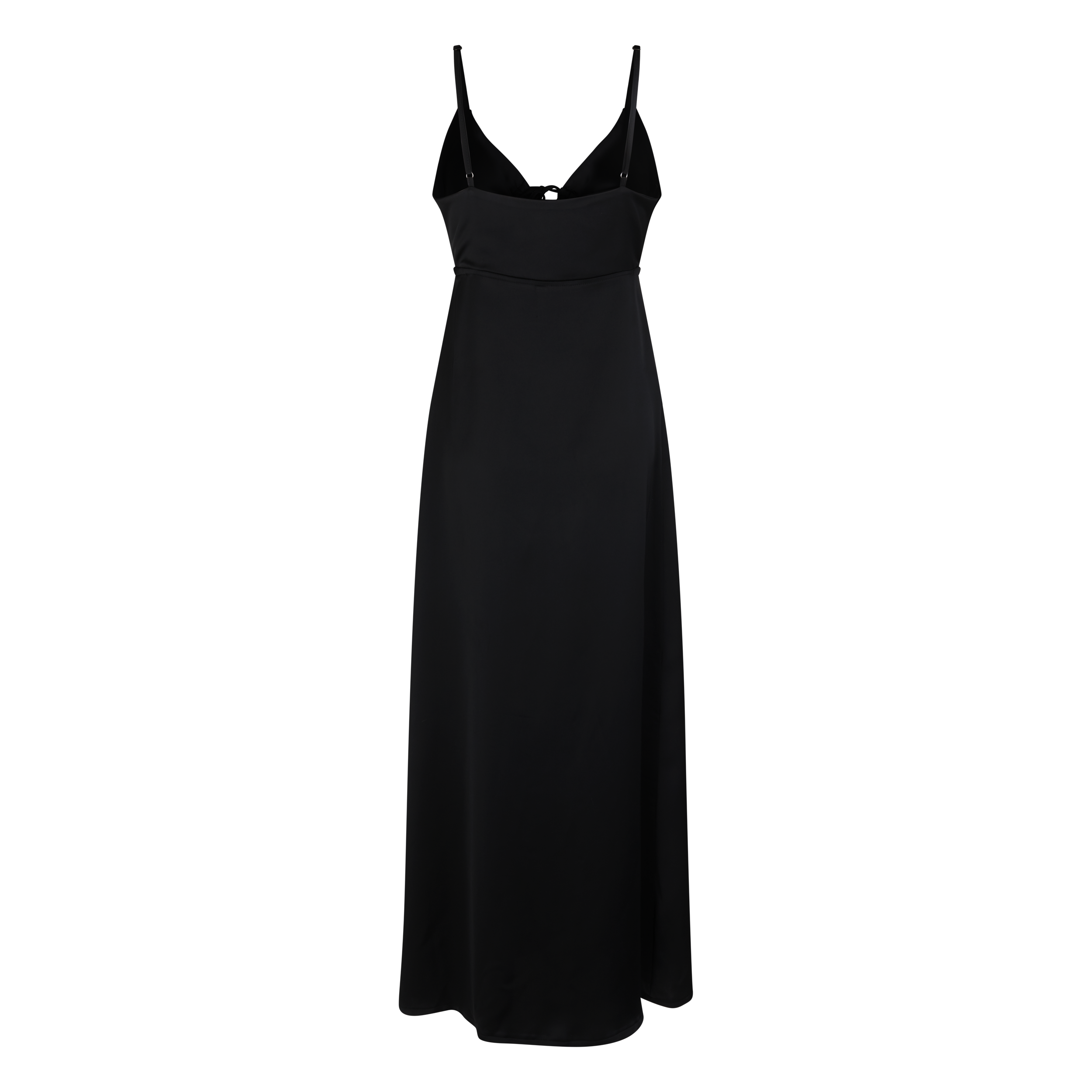 Noir Satin Longline Top