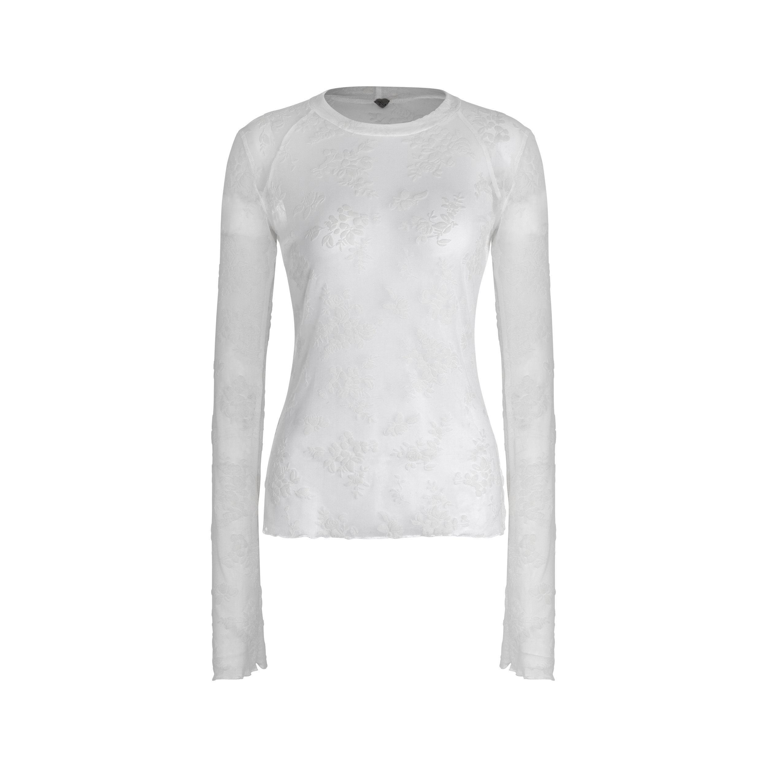 Sheer White Long Sleeve Top