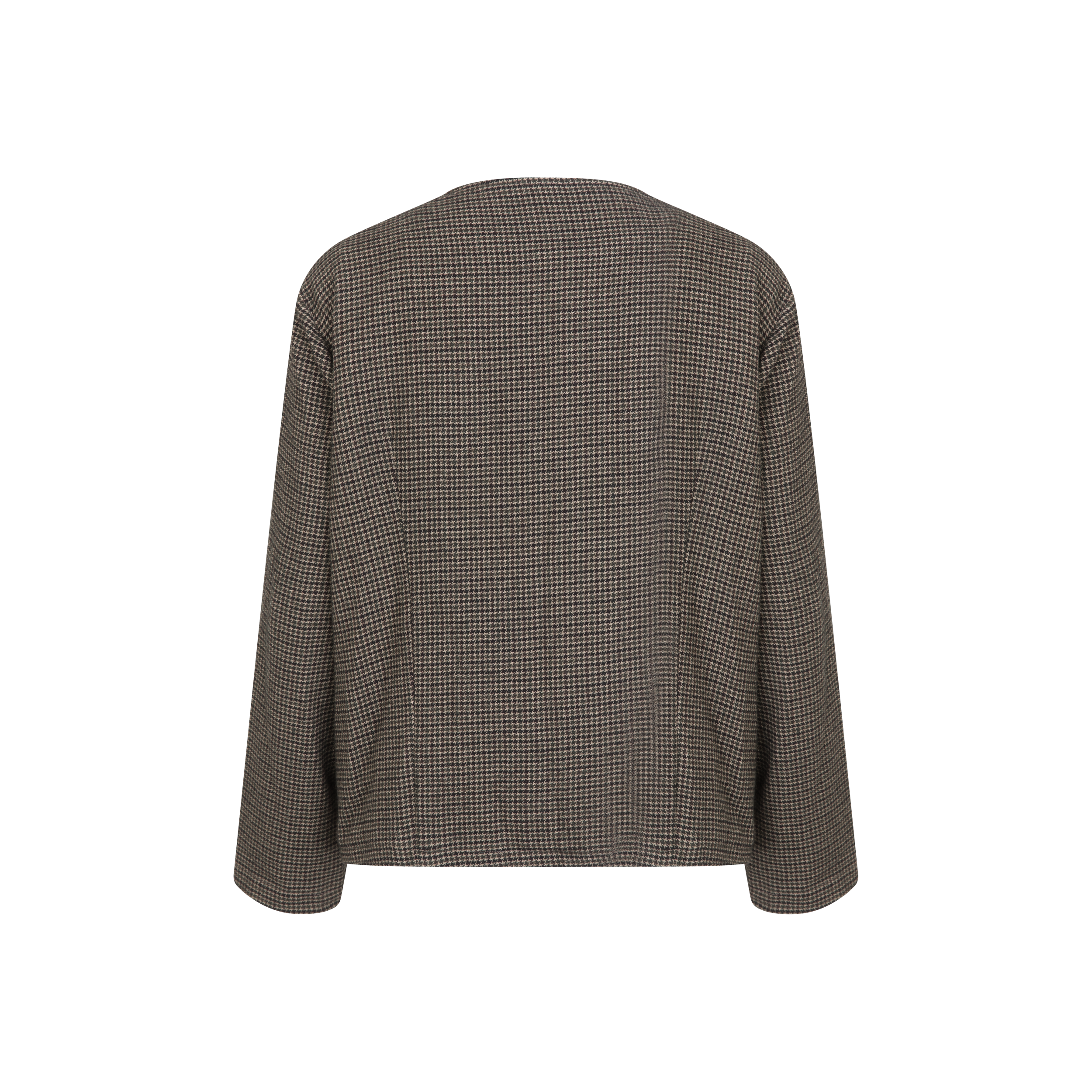 Checkered Pearl Button Jacket