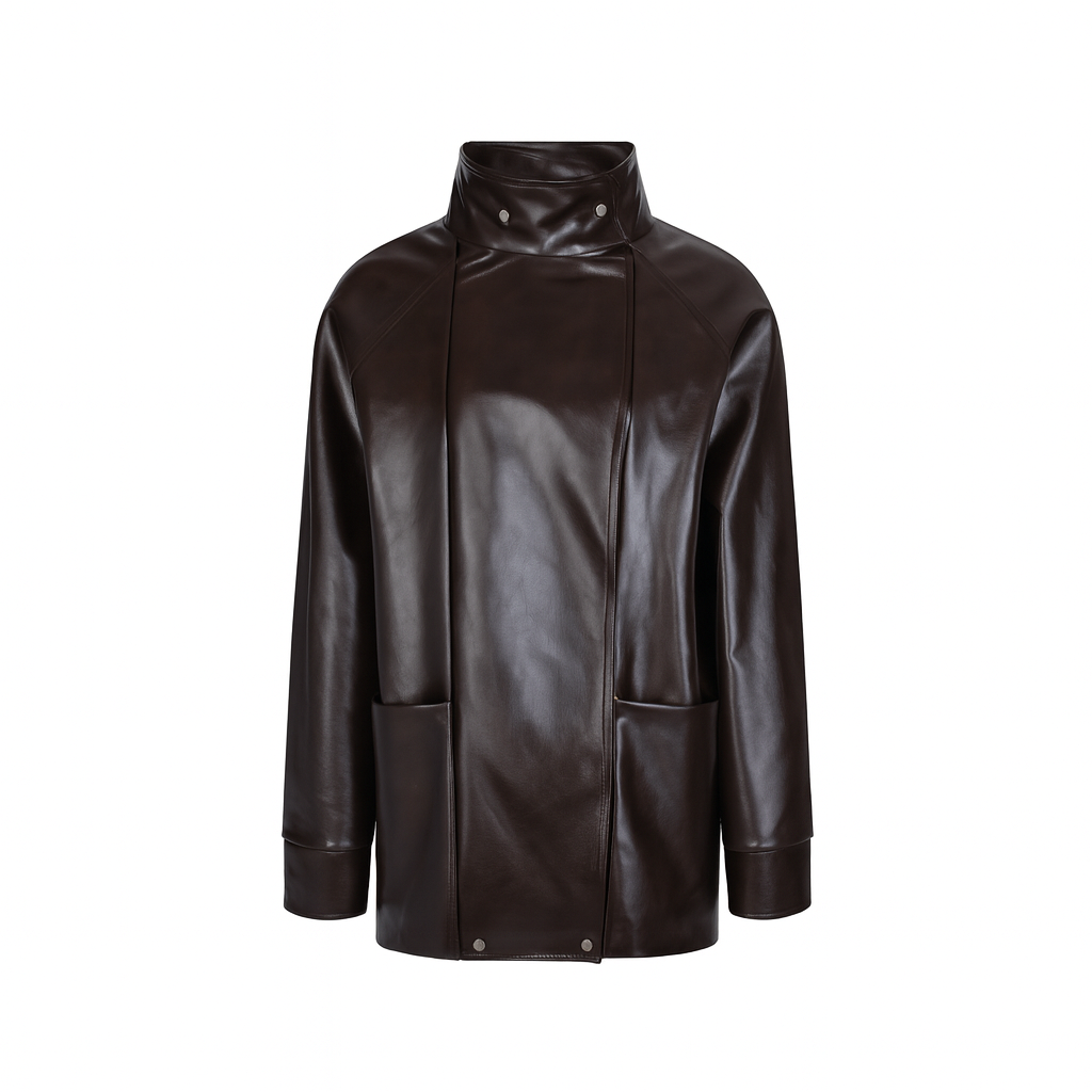 Raven Leather Coat